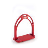 Estribos Jin Stirrup em Alumínio Opaco - Vermelho