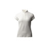 Camisa de concurso B Vertigo Liv brilhante feminina - Branco brilhante