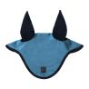 Touca anti-moscas em veludo e tecido técnico Equestro - Oceano / preto