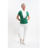 Polo de competição Harcour Paris feminino - Verde esmeralda