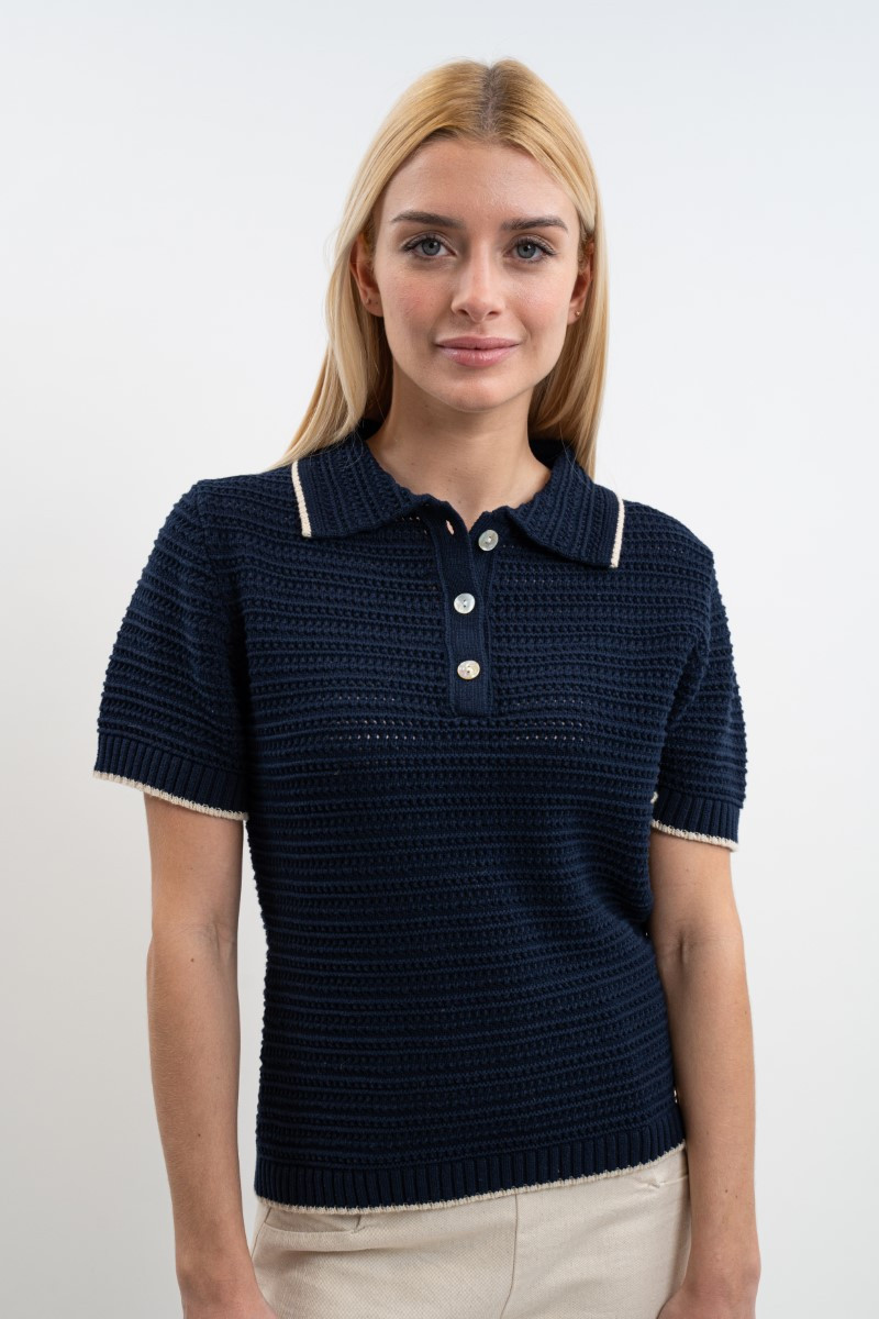 Polo Harcour Pony feminino Marinho Azul-marinho