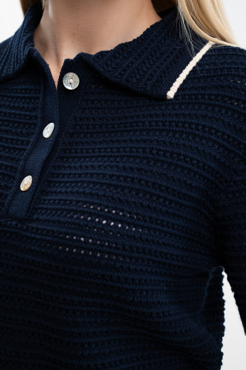 Polo Harcour Pony feminino Marinho Azul-marinho