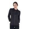 Sweatshirt técnico feminino em jersey com fecho éclair Equestro - Preto