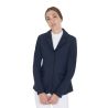 Casaco de competição feminino em tecido técnico elástico Equestro - Blazer marinho