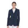 Damen-Wettkampfjacke perforiert 3 Knöpfe Equestro - Blazer marinho