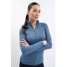 Polo Harcour Breezi feminino - Azul aço