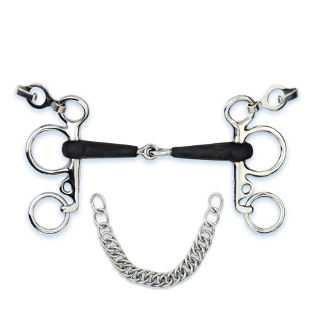 Freio Pelham Stübben 2242 emborrachado, canhão 16 mm