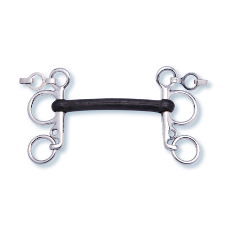 Mors Pelham Stübben 2243 emborrachado inflexível cano 16 mm