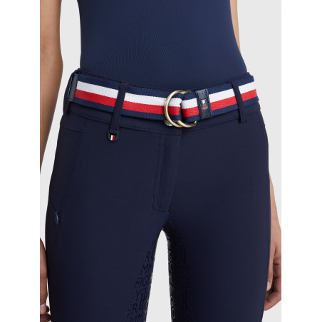 Cinto Tommy Hilfiger Equestrian Global listrado feminino
