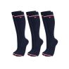 Meias Tommy Hilfiger Equestrian Byron com 3 pares - Azul-marinho