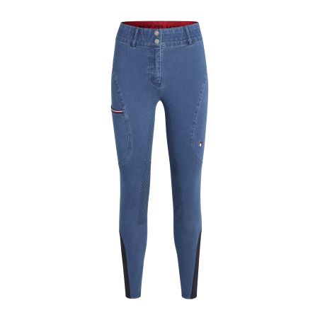 Calça Tommy Hilfiger Equestrian Texas Denim full grip feminina