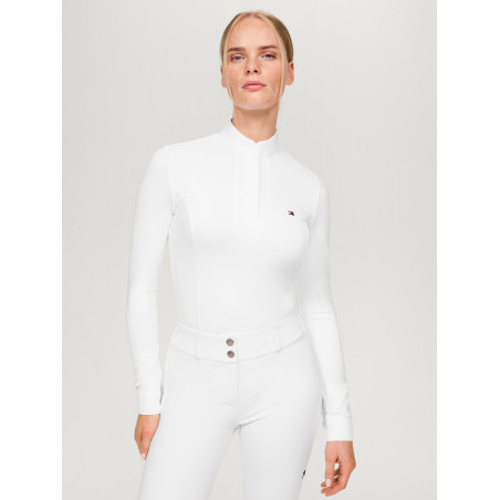 Pólo de competição Tommy Hilfiger Equestrian Avon de manga comprida para mulher