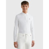 Polo de competição Tommy Hilfiger Equestrian Fresh Air Performance de mangas compridas para homem - Branco
