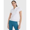 Polo Tommy Hilfiger Equestrian con pedrería de manga corta para mujer - Branco