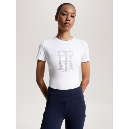 T-shirt Tommy Hilfiger Equestrian Manhattan de mangas curtas para mulher