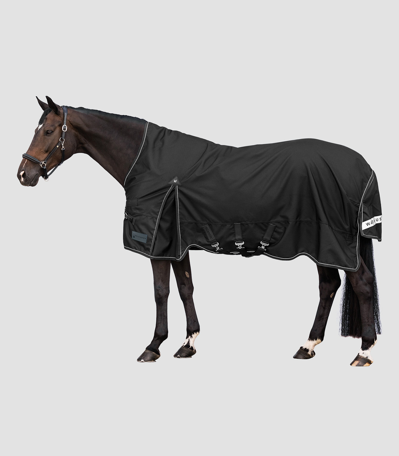 Cobertura de exterior High Neck Waldhausen Scandic 200 g Preto