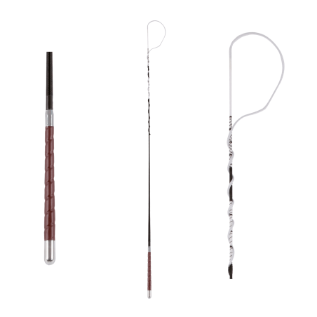 Chicote de atrelagem Waldhausen com cabo de couro