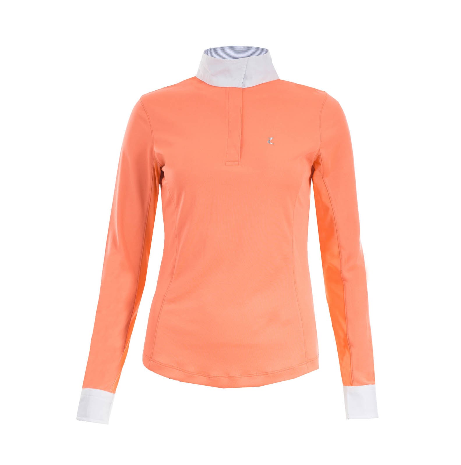 Polo de manga comprida Blaire Horze feminino Rosa salmão