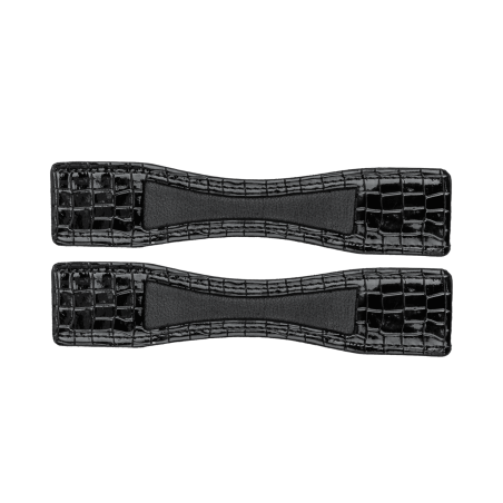 Protetores de esporas Waldhausen em couro envernizado, o par