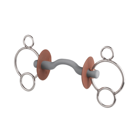 Mordedor 3 anéis Beris bocal com passagem de língua