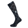 Meias de equitação ELT Argyle - Preto / azul pedra
