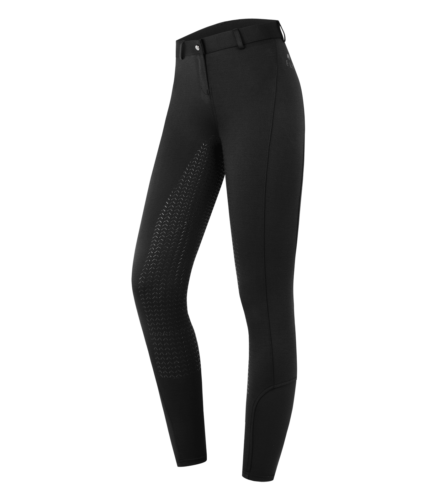 Calça de equitação térmica ELT Essential com silicone infantil Preto
