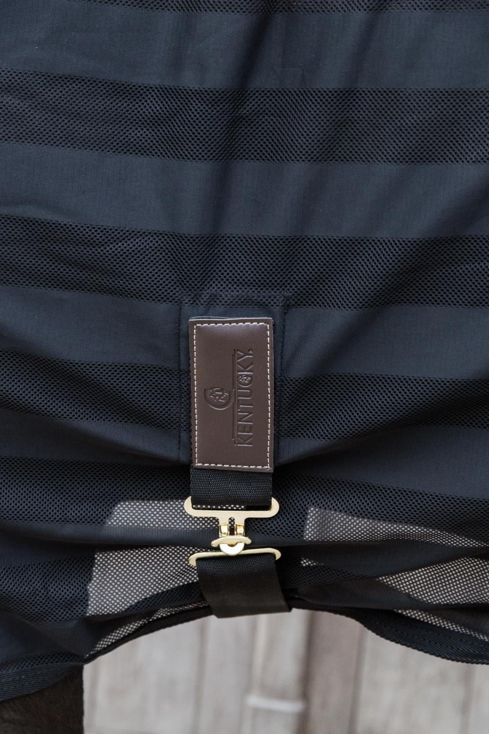 Capa leve anti-moscas listrada Kentucky Preto