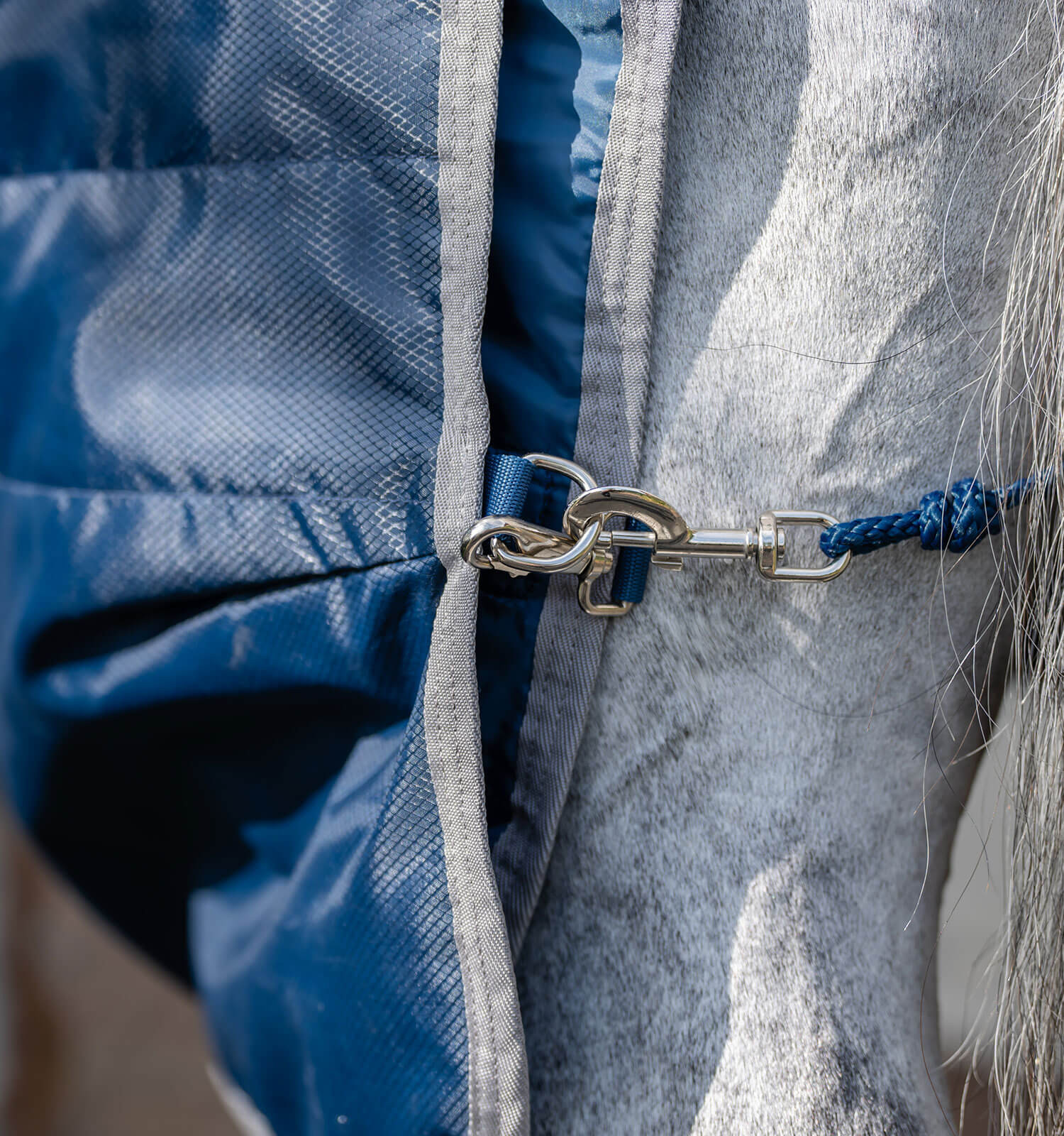 Cobertura de estábulo Horseware Ionic Therapy 50g Bleu imperial / argent /Marine Azul