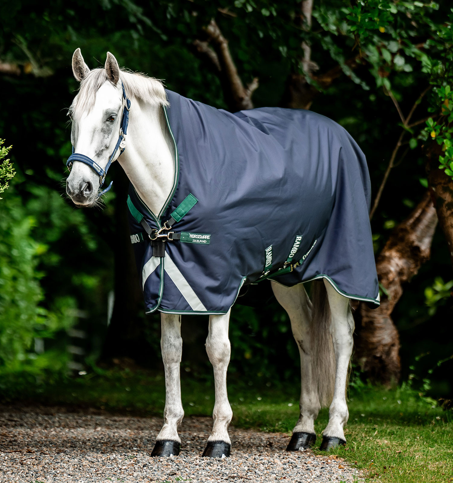 Capa de exterior Horseware Rambo Wug 50g 1000D Bordô / marinho Bord&amp;ocirc;