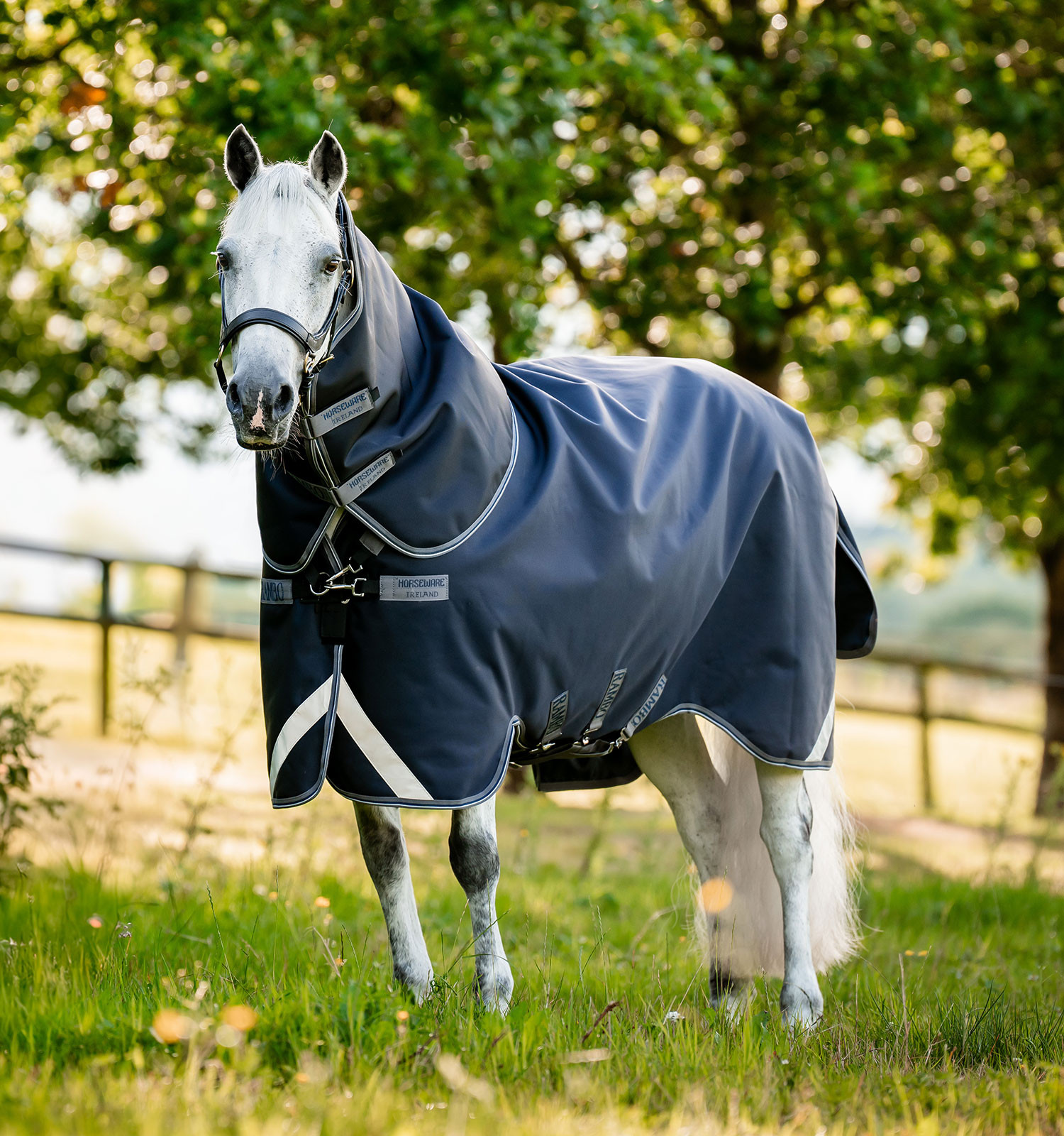 Cobertura Horseware Rambo Supreme 1680D Turnout 0g Marinho / bordô Azul