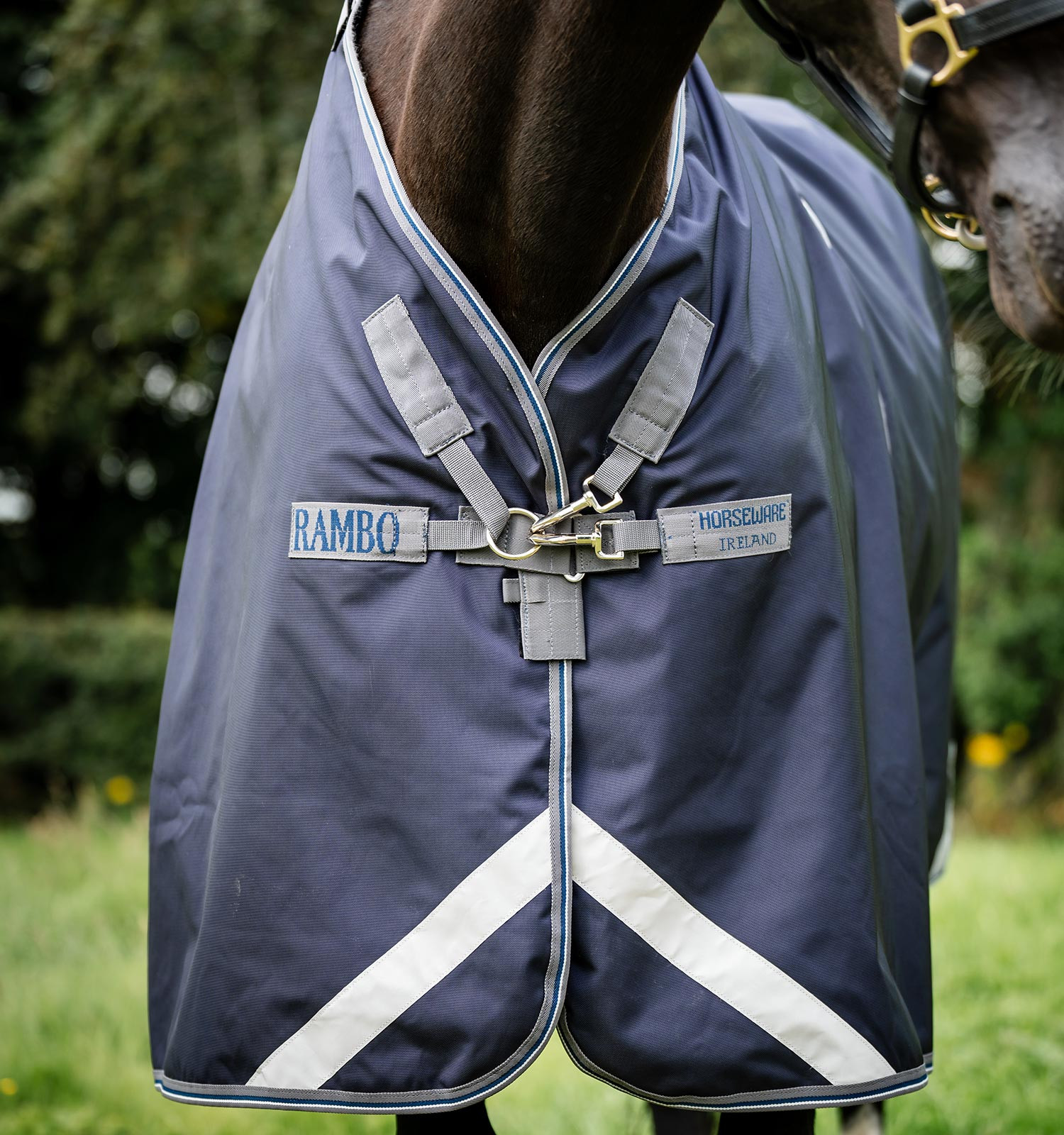 Coperta Horseware Rambo® Optimo Turnout 0g 1000D Azul-marinho