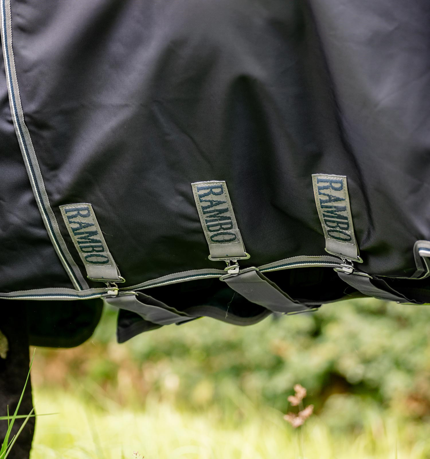 Capa Horseware Rambo® Optimo Turnout 0g 1000D Marinho / tempestade / cinza prateado Azul-marinho