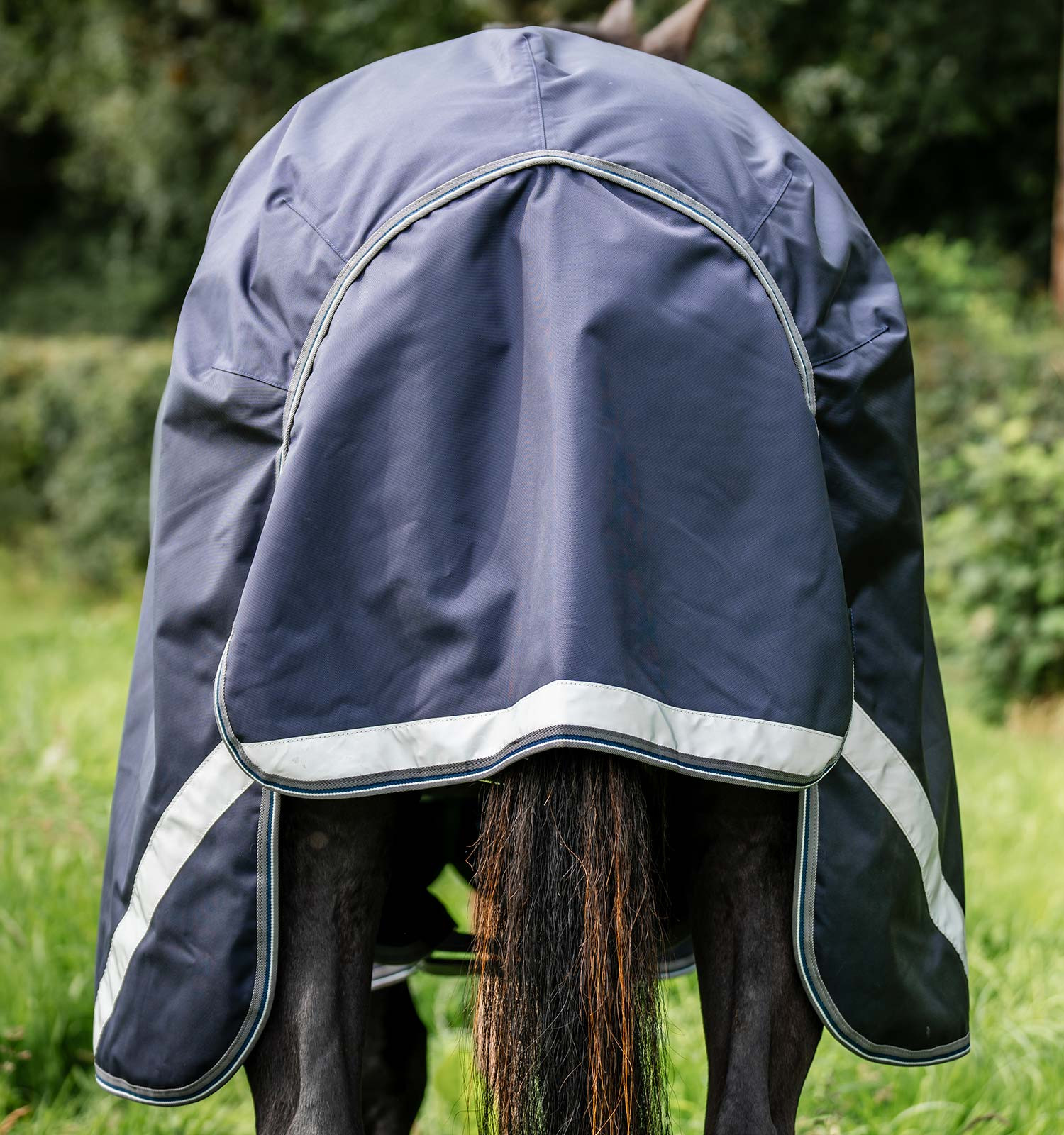 Capa Horseware Rambo® Optimo Turnout 0g 1000D Marinho / tempestade / cinza prateado Azul-marinho