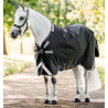 Capa Horseware Rambo 1680D Turnout 100g - Preto / tempestade / cinza prateado