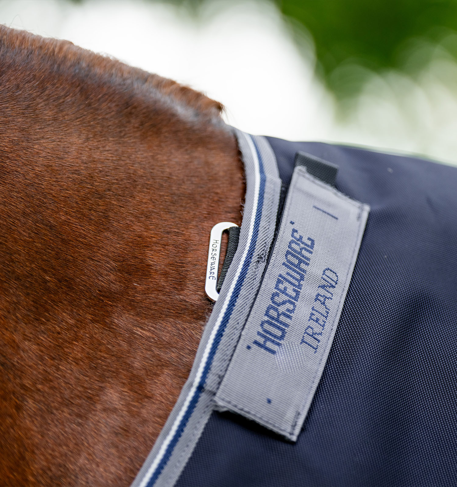 Capa Horseware Rambo 1680D Turnout 0g Marinho / tempestade / cinza prateado Azul-marinho
