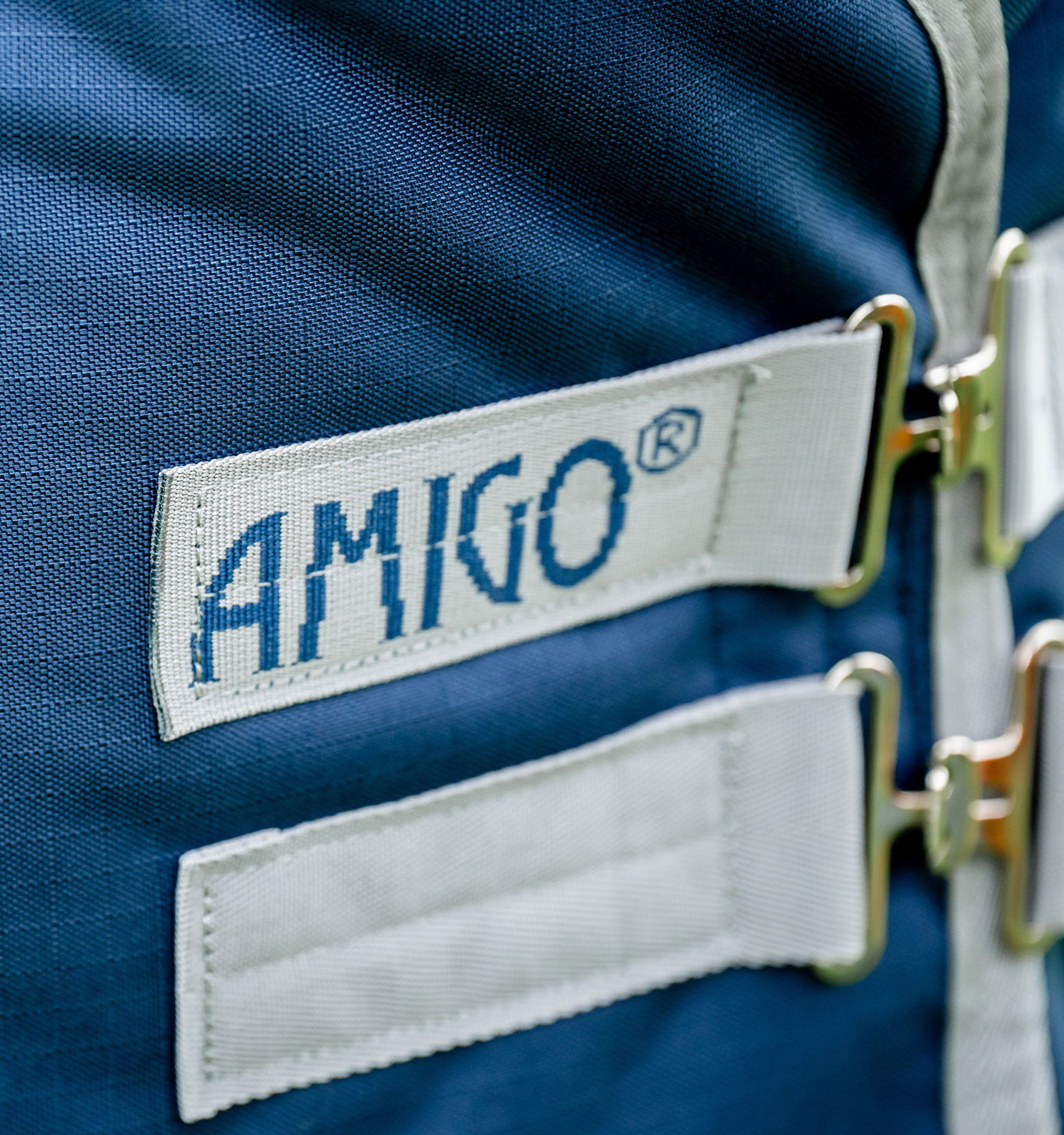 Capa Horseware Amigo Ripstop 900D Turnout 200g Preto / azul clássico