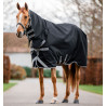 Capa Horseware Amigo 1200D Integrated Turnout 250g - Preto / cinza titânio / prata