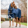 Capa Horseware Amigo 1200D Integrated Turnout 250g - Marinho / cinza titânio / prata