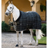 Cobertura de estábulo Horseware Rhino 100g - Preto / xadrez branco cinza