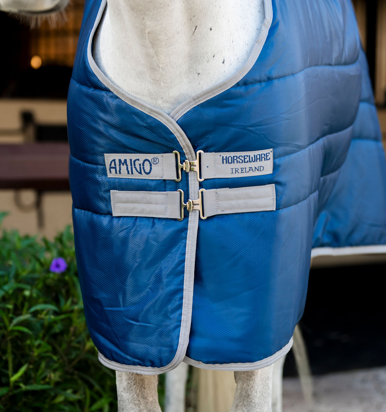 Cobertura de estábulo Horseware Amigo Ripstop Insulator Plus Pônei 200g Marinho / cinza titânio Azul-marinho