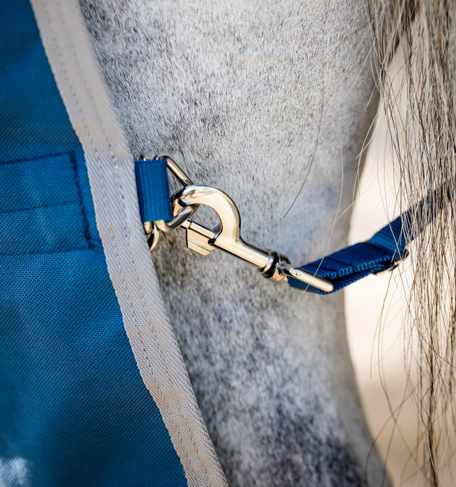 Capa Horseware Ionic Therapy Turnout 100g Bleu imperial / argent /Marine Azul