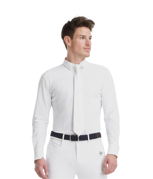 Camisa de competição Aerolight de mangas compridas para homem Horse Pilot Branco