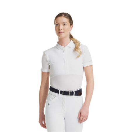 Polo Aeromesh de mangas curtas Horse Pilot feminino