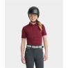 Polo Aeromesh de mangas curtas Horse Pilot feminino - Vermelho escuro