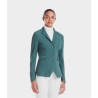 Casaco de competição Aeromade Horse Pilot feminino - Logotipo verde bálsamo prateado