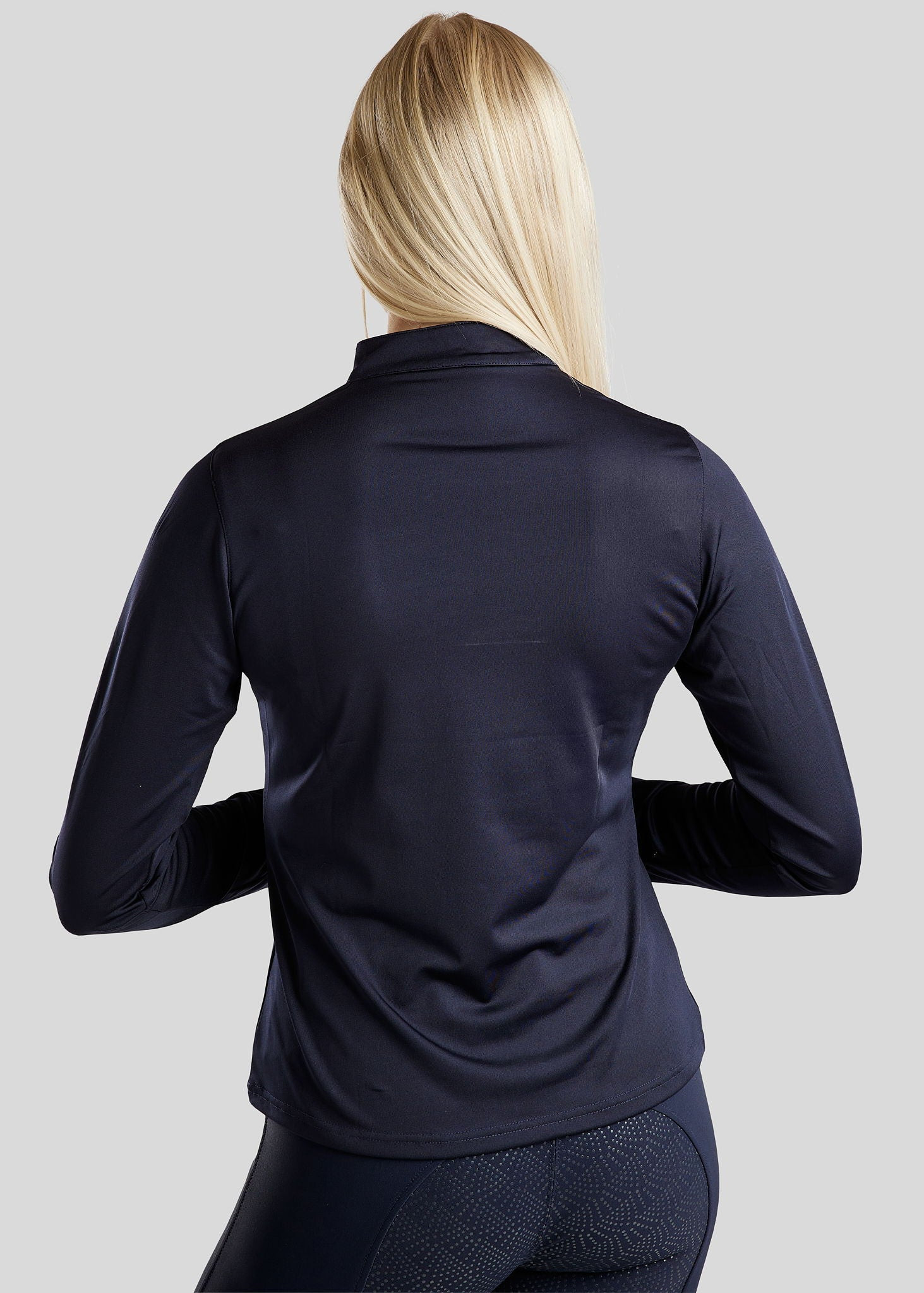 Polo de equitação Everly infantil de mangas compridas Marinho Azul-marinho