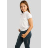 Polo Montar Everly infantil de mangas curtas rosa dourado - Branco