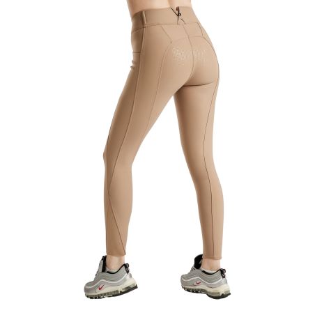 Calça de Montar MoZida Refined com Crystal Gun metal full grip feminina