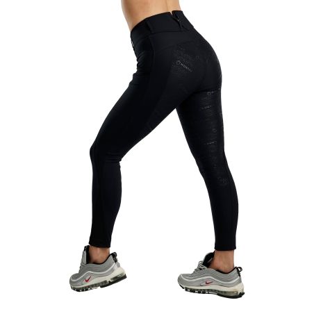 Calça de Montar MoMichelle Logo gun metal full grip feminina