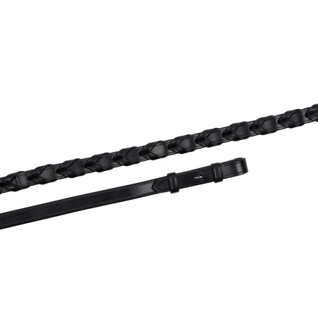 Rendas em couro entrançado Montar fixação francesa